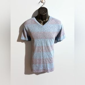 Goodfellow & Co. Men's Blue/Gray Short Sleeve V-Neck T-Shirt